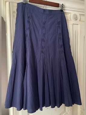 Coldwater Creek Navy A-Line Full Skirt